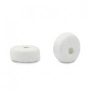 Abalorios de cerámica DQ Griegos 6mm - Blanco