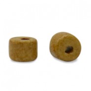 DQ Greek Ceramic beads 5mm Mustard brown