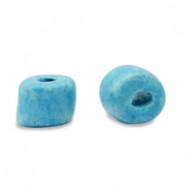 Abalorios de cerámica DQ Griegos 5mm - Azul aquamarina