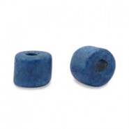 Abalorios de cerámica DQ Griegos 5mm - Azul oscuro