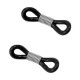 Stainless steel ends for Eyeglass Chain/Holder Black-silver