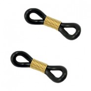 Stainless steel ends for Eyeglass Chain/Holder Black-gold