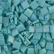 Miyuki tila 5x5mm beads - Opaque turquiose green matted ab TL-412FR