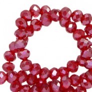 Top Facet kralen 3x2mm disc Wine red-pearl shine coating