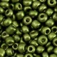 Glas rocailles kralen 6/0 (4mm) Metallic olive green