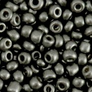 Seed beads 6/0 (4mm) Metallic anthracite