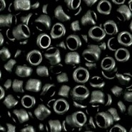 Glas rocailles kralen 6/0 (4mm) Metallic dark anthracite