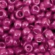 Glas rocailles kralen 6/0 (4mm) Metallic shine cerise pink