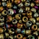 Glas rocailles kralen 6/0 (4mm) Metallic shine multicolour gold