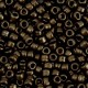 Seed beads 8/0 (3mm) Metallic sepia brown