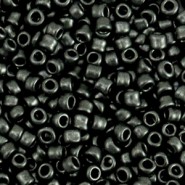 Glas rocailles kralen 8/0 (3mm) Metallic dark anthracite