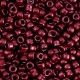 Seed beads 8/0 (3mm) Metallic cherry pink