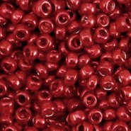 Seed beads 8/0 (3mm) Metallic shine pure red