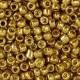 Glas rocailles kralen 8/0 (3mm) Metallic shine yellow gold