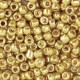 Seed beads 8/0 (3mm) Metallic shine silver champagne