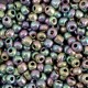 Seed beads 8/0 (3mm) Metallic shine multicolour silver
