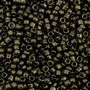 Seed beads 11/0 (2mm) Metallic chrome green