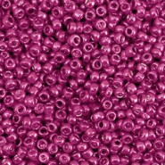 Glas rocailles kralen 11/0 (2mm) Metallic shine cerise pink