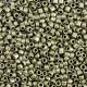 Glasperlen rocailles 11/0 (2mm) Metallic champagne grey