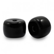 Rondelle Glass beads 8mm Black