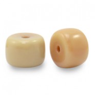 Rondelle Glass beads 8mm Nude brown