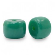 Rondelle Glass beads 8mm Ultramarine green
