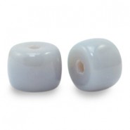 Rondelle Glass beads 8mm Haze grey