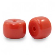 Rondelle Glass beads 8mm Crimson red