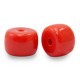 Rondelle Glass beads 8mm Candy red