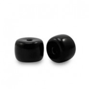 Rondelle Glass beads 6mm Black