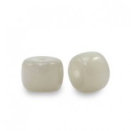 Rondelle Glass beads 6mm Warm grey