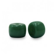 Rondellen 6mm glaskralen Dark green