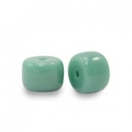 Glasperlen 6mm Rondellen Malachite green