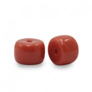 Rondelle Glass beads 6mm Maroon red