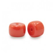 Rondelle Glass beads 6mm Crimson red