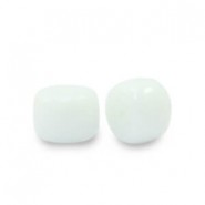 Rondelle Glass beads 6mm White