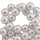 Top quality glass pearl beads 8mm Light grey