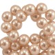 Top quality glass pearl beads 8mm Cream peach