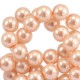 Top quality glass pearl beads 8mm Salmon rose