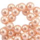 Top quality glass pearl beads 6mm Salmon rose