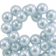 Top quality glass pearl beads 4mm Ice blue