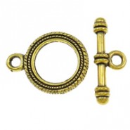 Metal Toggle clasp 18x22mm - Antique gold