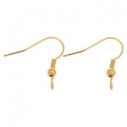 Metal Fishook earwire 18x17mm Gold