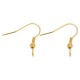 Metal Fishook earwire 18x17mm Gold