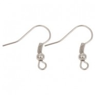 Metal Fishook earwire 18x17mm Antique silver